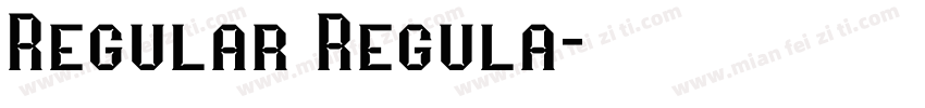 Regular Regula字体转换